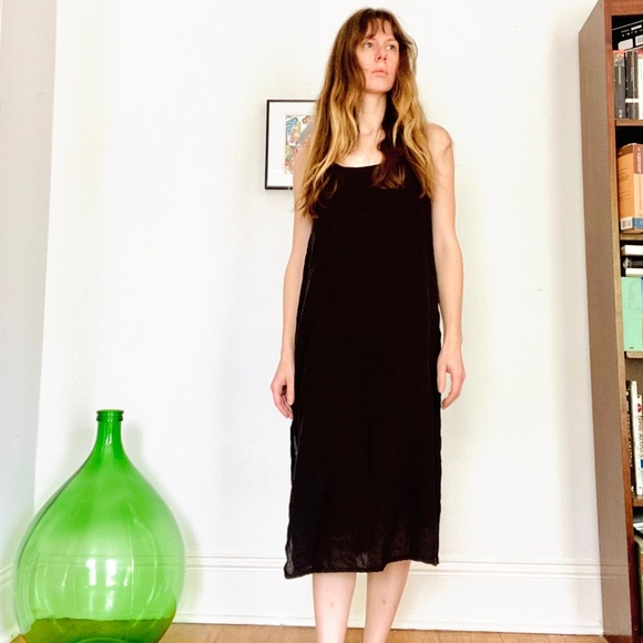 Ursa Minor Chaouen Black Linen Dress XS - Picture 3 of 7